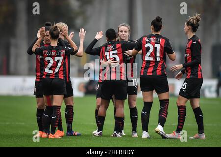 Foto Claudio Furlan - Lapresse 15 novembre 2020 Milano (Italia) Actualités Campionato série A Femminile Milan femmes contre les femmes roms Banque D'Images