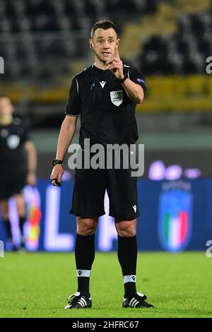 Lapresse - Jennifer Lorenzini 18 novembre 2020 Pise (Italie) Sport Soccer Italia moins de 21-Svezia moins de 21 qualifications Euro moins de 21 2021 - "Arena Garibaldi" Stade dans le pic: Arbitre Stuart Steven Attwell Banque D'Images