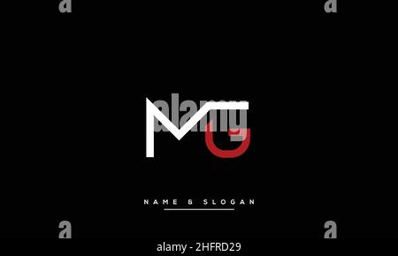 MG, GM lettres abstraites monogramme de logo Illustration de Vecteur