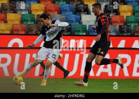 Andrea Bressanutti/Lapresse 22 novembre 2020 Udine, Italie football sportif Udinese vs Gênes - Ligue italienne de football A Tim 2020/2021 - Stade Dacia Arena dans le pic: Lasagna kevin Banque D'Images