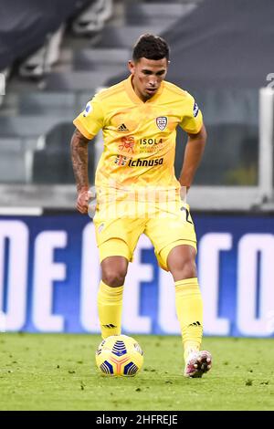 Marco Alpozzi/Lapresse 21 novembre 2020 Turin, Italie football sportif Juventus vs Cagliari - Ligue italienne de football A TIM 2020/2021 - Stade Allianz dans le pic: Alberto Cerri Banque D'Images