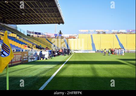 Massimo Paolone/Lapresse 25 novembre 2020 Parme, Italie football Parme vs Cosenza - Italian Cup 2020/2021 4th éliminatoire Round - Stade Ennio Tardini dans le pic: Ligne Banque D'Images