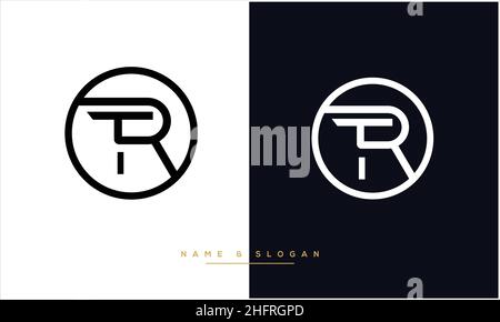 TR.RT Abstract Letters logo monogramme Illustration de Vecteur