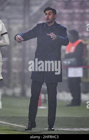 Fabio Rossi/AS Roma/Lapresse 26/11/2020 Cluj-Napoca (ROU) Sport CFR Soccer Cluj-Roma Europa League 2020/2021 - Stadio Constantin R&#X103;dulescu dans le pic: Paulo Fonseca Banque D'Images