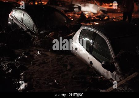 Alessandro Tocco/ Lapresse 28 novembre 2020,Bitti (NU) - Actualités en Sardaigne Italie - Sardaigne : inondations en Bitti dans le pic: Inondations en Bitti Banque D'Images