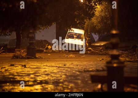 Alessandro Tocco/ Lapresse 28 novembre 2020,Bitti (NU) - Actualités en Sardaigne Italie - Sardaigne : inondations en Bitti dans le pic: Inondations en Bitti Banque D'Images