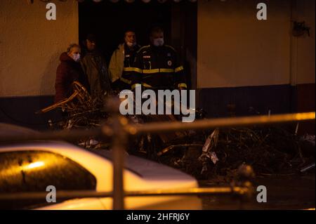 Alessandro Tocco/ Lapresse 28 novembre 2020,Bitti (NU) - Actualités en Sardaigne Italie - Sardaigne : inondations en Bitti dans le pic: Inondations en Bitti Banque D'Images