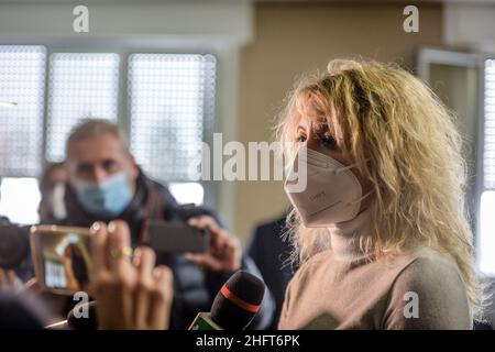 Lapresse - Claudio Furlan 25 décembre 2020 - Milan (Italie) Journée du vaccin à l'hôpital Codogno, conférence de presse dans la photo: L'anesthésiste Annalisa Malava, le premier en Italie à diagnostiquer le covid 19 Banque D'Images