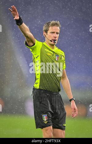 Fabio Rossi/AS Roma/Lapresse 03/01/2021 Rome (Italie) Sport Soccer Roma-Sampdoria Ligue italienne de football série A Tim 2020/2021 - Stade Olimpic dans la photo: Chiffi Banque D'Images