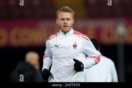 Lapresse - Spada 3rd janvier 2021 Benevento ( Italie ) Sport Soccer A.C.Milan- saison 2020-2021 - série A Benevento vs AC Milan dans la photo: Simon Kjaer Banque D'Images