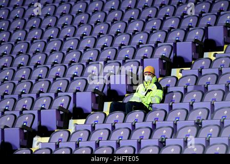 Lapresse - Jennifer Lorenzini 10 janvier 2021 Firenze (Italie) Sport Soccer Fiorentina - Cagliari Championnat italien de football League A TIM 2020/ 2021 - Stade "Artemio Franchi" dans le pic: stade vide Banque D'Images