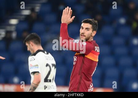 Foto Alfredo Falcone - LaPresse19/01/2021 Roma ( Italia)Sport CalcioRoma - Spezia Tim Cup 2020 2021 - Stadio Olimpico di RomaNella foto:lorenzo pellegriniPhoto Alfredo Falcone - LaPresse19/01/2021 Roma (Italy)Sport SoccerRoma - Spezia Tim Cup 2020 2021 - Olimpico Stadium of Romain le pic:lorenzo pellegrini Banque D'Images