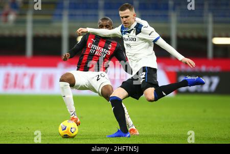 Lapresse - Spada 23 janvier 2020 Milan ( Italie ) Sport Soccer A.C.Milan - Stagione 2020-2021 - série A Milan contre Atalanta dans le pic: Kalulu Banque D'Images