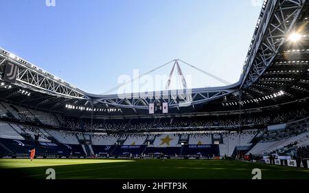 Lapresse - Fabio Ferrari 24 janvier 2021 Turin, Italie football sportif Juventus FC vs Bologna FC - Ligue italienne de football A TIM 2020/2021 - Stade Allianz dans le pic:Stade Allianz Banque D'Images