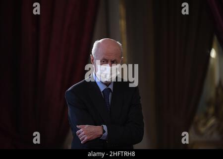 Foto POOL/Lapresse 28 gennaio 2021 Roma, Italia Politica Quirinale - Secondo giorno di consultazioni con i leader del gogo e dell'opposizione.Nella foto: Bruno TabacciPhoto POOL/Lapresse 28 janvier 2021 Rome (Italie) politique Palais Quirinale - deuxième journée de consultations avec les chefs de gouvernement et de partis d'opposition.Dans la photo: Bruno Tabacci Banque D'Images