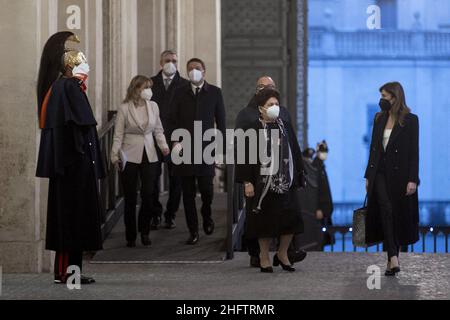 Roberto Monaldo / Lapresse 28-01-2021 Rome (Italie) Palais Quirinale - consultation sur le pic Matteo Renzi, Davide Faraone, Teresa Bellanova, Maria Elena Boschi Banque D'Images