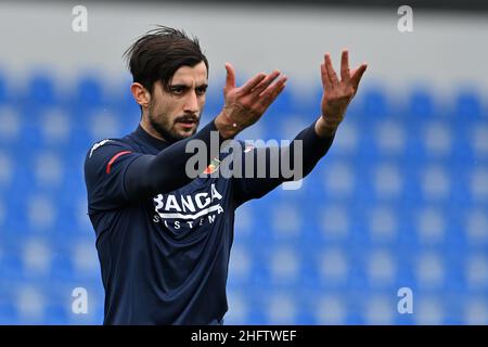 Foto Francesco Mazzitello/LaPresse31 ,01, 2021 Crotone, Italia sport calcio Crotone vs Gênes - Campionato di calcio Serie A TIM 2020/2021 - Stadio Ezio ScidaNella foto:PERINIPhoto francesco mazzitello/Lapresse Gennaio 31 , 2021 Crotone, Italie football sportif Crotone vs Gênes - Ligue italienne de football A TIM 2020/2021 - Ezio Scida StadiumIn The pic: PERINI Banque D'Images