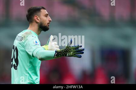 Lapresse - Spada 07 février 2021 Milan ( Italie ) Sport Soccer A.C.Milan- Stagione 2020-2021 - série A Milan vs Crotone dans le pic: Gianluigi Donnarumma Banque D'Images