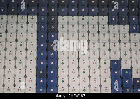 Lapresse - Fabio Ferrari 6 février 2021 Bergame, Italie sport de football EXCLUSIF TORINO FC Atalanta vs Torino - Italian football Championship League A TIM 2020/2021 - Stade Gewiss de Bergame.Dans le stade pic:seggiolini Gewiss Banque D'Images