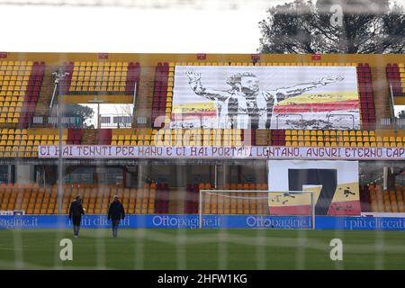 Alessandro Garofalo/Lapresse 07 février 2021 Benevento, Italie football sport Benevento vs Sampdoria - Ligue italienne de football A TIM 2020/2021 - Stade Vigorito.Dans la photo: bunner Banque D'Images