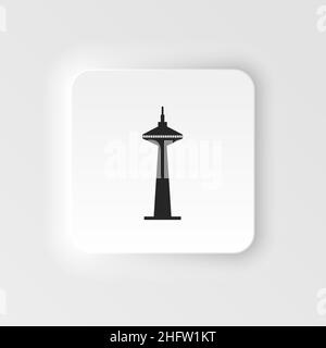 Les bâtiments scolaires sont des icônes de style neumorphe.Icônes de style neumorphe professionnelles et parfaites pour les pixels.Icône de style neumorphe de l'école.Bâtiment scolaire neuporphique Illustration de Vecteur