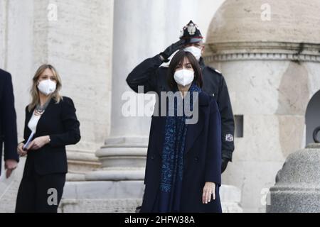 Cecilia Fabiano/Lapresse 13 février 2021 Roma (Italie) politique : serment du ministère du gouvernement Draghi au Palais Quirinal dans le pic : Mara Carfagna Banque D'Images