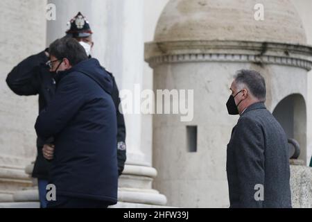 Cecilia Fabiano/Lapresse 13 février 2021 Roma (Italie) politique : serment du ministère du gouvernement Draghi au Palais Quirinal dans le pic : Giancarlo Giorgetti Banque D'Images