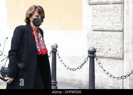 Cecilia Fabiano/Lapresse 17 février 2021 Roma (Italie) politique : Gouvernement Draghi , Sénat confiance dans le pic : Elena Bonetti Banque D'Images