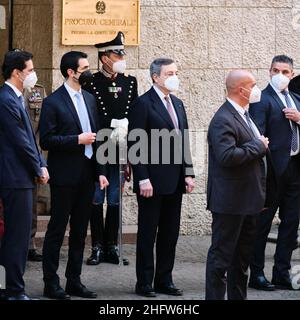 Mauro Scrobogna /Lapresse 19 février 2021 et#xA0; Rome, Italie Actualités Cour des comptes - inauguration de l'année judiciaire en photo : Premier ministre Mario Draghi Banque D'Images