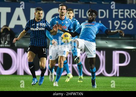 Gianluca Checchi/Lapresse 21 02 2021 Bergame (Italia) Sport Soccer Atalanta vs Napoli - Championnat italien de football League A 2020/2021 - Gewiss Stadium sur la photo: Tiemou&#xe9; Bakayoko Banque D'Images