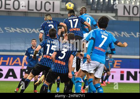 Gianluca Checchi/Lapresse 21 02 2021 Bergame (Italia) Sport Soccer Atalanta vs Napoli - Championnat italien de football League A 2020/2021 - Gewiss Stadium sur la photo: Victor Osimhen Banque D'Images