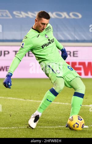 Gianluca Checchi/Lapresse 21 02 2021 Bergame (Italia) Sport Soccer Atalanta vs Napoli - Championnat italien de football League A 2020/2021 - Gewiss Stadium sur la photo: Pierluigi Gollini Banque D'Images