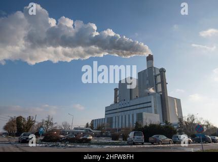 TPP Nikola Tesla Une centrale électrique, Obrenovac, Serbie Banque D'Images