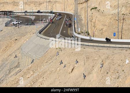 Lapresse - Fabio Ferrari 23 février 2021 Abu Dhabi (Émirats arabes Unis) Sport Cycling Emirats Arabes Unis Tour 2021 -STRATA STAGE- Stage 3 - de Al Ain Strata Manufacturing à Jebel Hafeet - 103,1 miles dans le pic: Paysage Banque D'Images