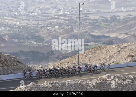 Lapresse - Fabio Ferrari 23 février 2021 Abu Dhabi (Émirats arabes Unis) Sport Cycling Emirats Arabes Unis Tour 2021 -STRATA STAGE- Stage 3 - de Al Ain Strata Manufacturing à Jebel Hafeet - 103,1 miles dans le pic: Paysage Banque D'Images