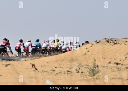 Lapresse - Fabio Ferrari 24 février 2021 Abu Dhabi (Émirats arabes Unis) Sport Cycling UAE Tour 2021 -DUBAI STAGE- Stage 4 - de l'île de Marjan à l'île de Marjan dans la photo: Pendant la course Banque D'Images