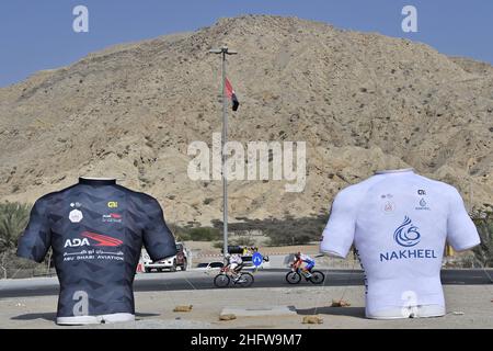 Lapresse - Fabio Ferrari 24 février 2021 Abu Dhabi (Émirats arabes Unis) Sport Cycling UAE Tour 2021 -DUBAI STAGE- Stage 4 - de l'île de Marjan à l'île de Marjan dans la photo: Pendant la course Banque D'Images