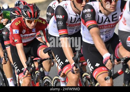 Lapresse - Fabio Ferrari 24 février 2021 Abu Dhabi (Émirats arabes Unis) Sport Cycling UAE Tour 2021 -DUBAI STAGE- Stage 4 - de l'île de Marjan à l'île de Marjan dans la photo: Pendant la course Banque D'Images