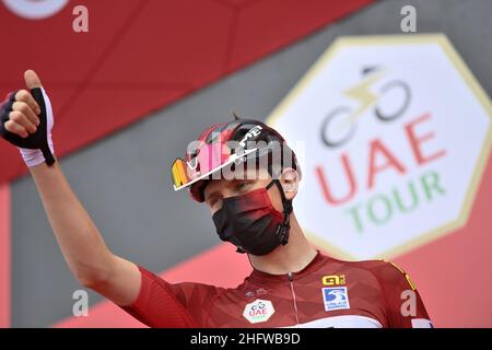 Lapresse - Fabio Ferrari 26 février 2021 Dubai (Émirats arabes Unis) Sport Cycling UAE Tour 2021 -DUBAI STAGE- Stage 6 - des îles Deira à Palm Jumeria - 102,5 miles dans le pic: POGACAR Tadej (SLO) (ÉQUIPE des Émirats eau) Banque D'Images