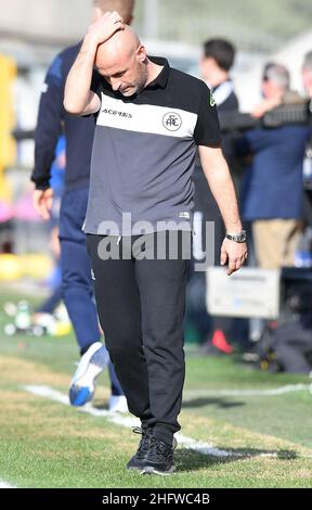 Foto Lapresse - Tano Pecoraro27 02 2021 la Spezia - (Italia)Sport CalcioSpezia vs ParmaCampionato di Calcio série A TIM 2020/2021 - Stadio "Alberto Picco"nella foto:italiano VincenzoPhoto Lapresse - Tano Pecoraro27 février 2021 ville la Spezia - (Italie)Sport SoccerSpezia vs ParmaItalian football Championship League A TIM 2020/2021 - "Alberto Picco" Stadiumin le pic: italiano vincenzo Banque D'Images