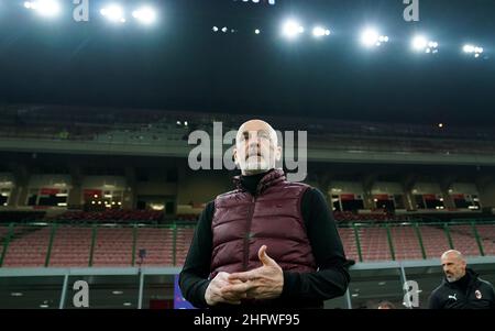 Lapresse - Spada 03 mars 2021 Milan ( Italie ) Sport Soccer A.C.Milan- saison 2019-2020 - série A Milan vs Udinese dans la photo: Stefano Pioli Banque D'Images