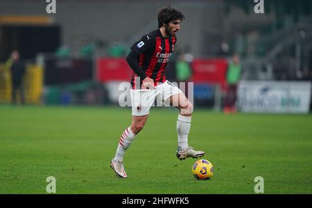 Lapresse - Spada 03 mars 2021 Milan ( Italie ) Sport Soccer A.C.Milan- saison 2019-2020 - série A Milan vs Udinese dans la photo: Sandro Tonali Banque D'Images