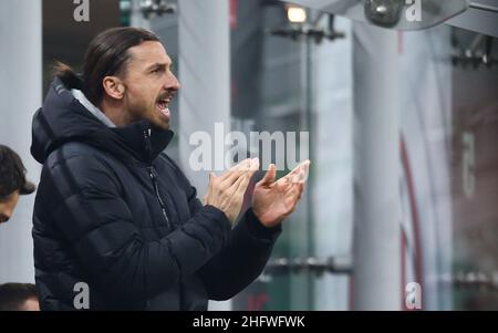 Lapresse - Spada 03 mars 2021 Milan ( Italie ) Sport Soccer A.C.Milan- saison 2020-2021 - série A Milan vs Udinese dans le pic: Zlatan Ibrahimovic Banque D'Images