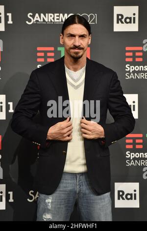 Lapresse/Matteo Rasero 05-03-2021 Sanremo - Italie Entertainment Sanremo 2021, photocall Zlatan Ibrahimovic sur la photo: Zlatan Ibrahimovic Banque D'Images