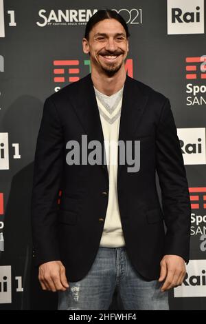 Lapresse/Matteo Rasero 05-03-2021 Sanremo - Italie Entertainment Sanremo 2021, photocall Zlatan Ibrahimovic sur la photo: Zlatan Ibrahimovic Banque D'Images