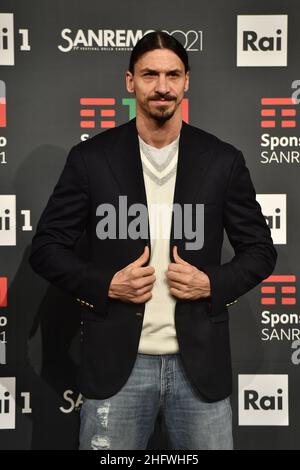 Lapresse/Matteo Rasero 05-03-2021 Sanremo - Italie Entertainment Sanremo 2021, photocall Zlatan Ibrahimovic sur la photo: Zlatan Ibrahimovic Banque D'Images