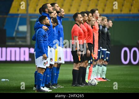 Massimo Paolone/Lapresse 25 mars 2021 Parme, Italie football sportif Italie contre l'Irlande du Nord - qualifications européennes coupe du monde de la Fifa Qatar 2022 - Stade Ennio Tardini dans le pic: Alignement Banque D'Images