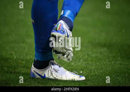 Massimo Paolone/Lapresse 25 mars 2021 Parme, Italie football sportif Italie contre l'Irlande du Nord - European Qualifiers coupe du monde de la Fifa Qatar 2022 - Stade Ennio Tardini dans la photo: Les chaussures de Leonardo Bonucci (Italia) Banque D'Images