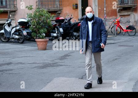 Mauro Scrobogna /Lapresse 30 mars 2021 et#xA0; Rome, Italie politique PD - Parti démocratique sur la photo : le secrétaire du PD Enrico Letta Banque D'Images