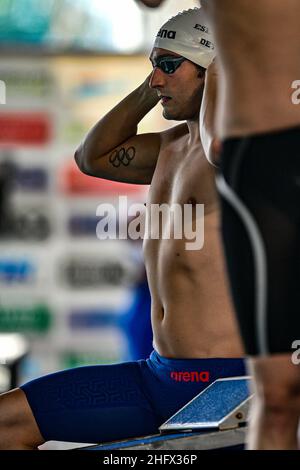 GIAN Mattia d'Alberto - Lapresse Mars, 31 2021 Riccione (RM) Sport natation Championnat italien de natation Unipol dans le pic: Gabriele Detti Banque D'Images